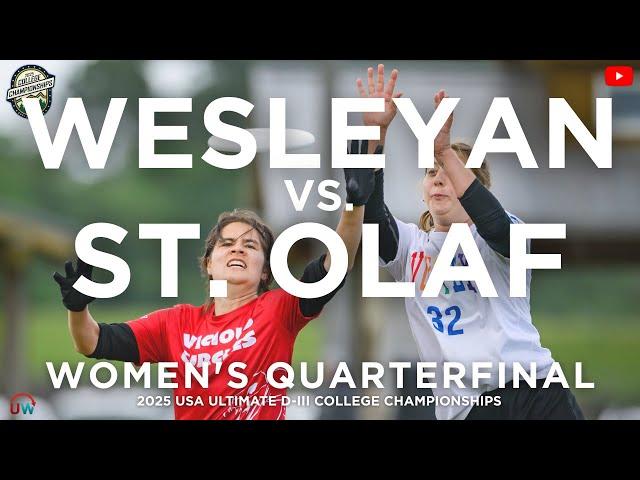 Wesleyan vs. St. Olaf (Women's Quarterfinal) | 2025 USA Ultimate D-III College Championships