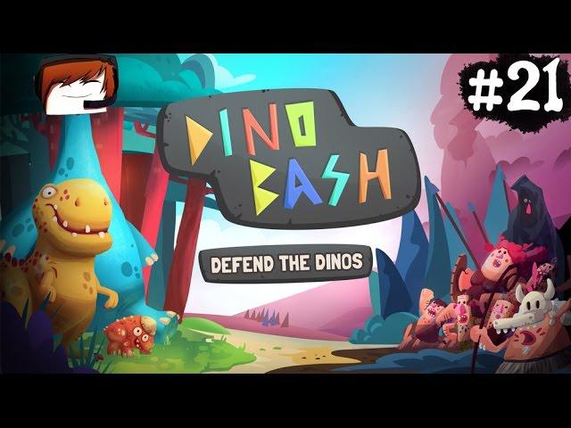 DINO BASH Атака Троглодитов #21 Дино Баш игра про динозавров веселое видео Dinosaurs game