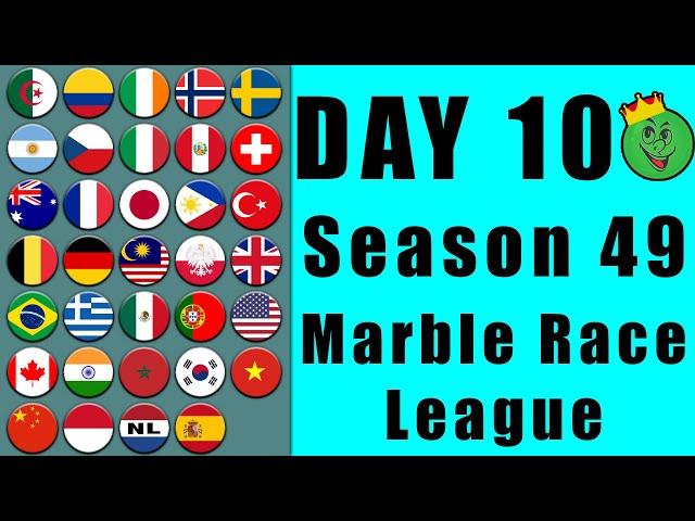 Marble Race League Season 49 Day 10 Marble Race in Algodoo / Marble Race King