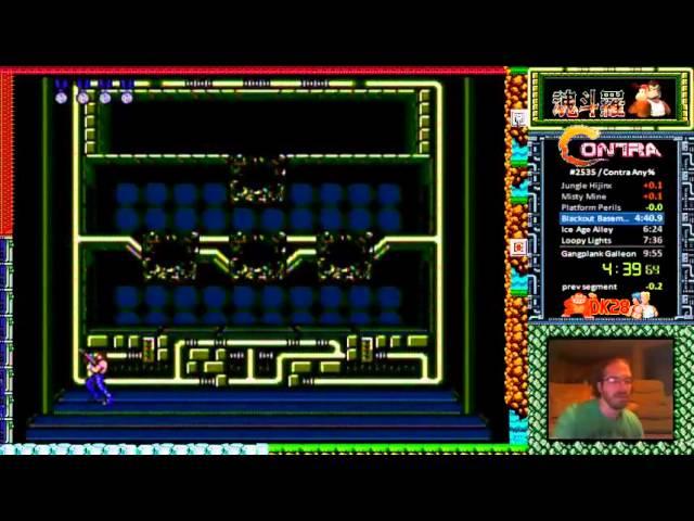 Contra (NES) speedrun - 9:53.793 (WR) by dk28