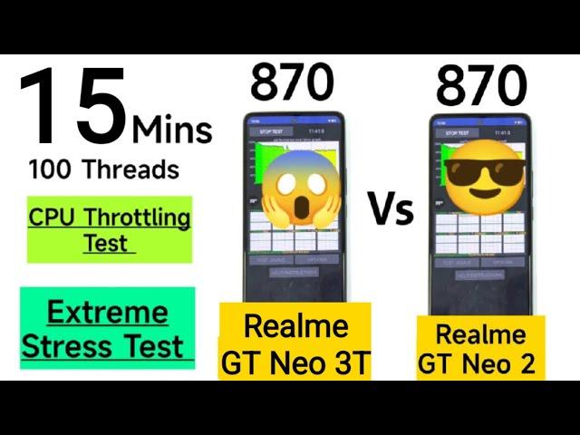 Realme GT Neo 3T vs Realme GT Neo 2 CPU Throttling Test Comparison which is Best #realmegtneo3t