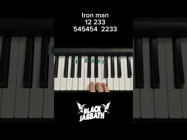 Iron man black Sabbath on piano  tutorial