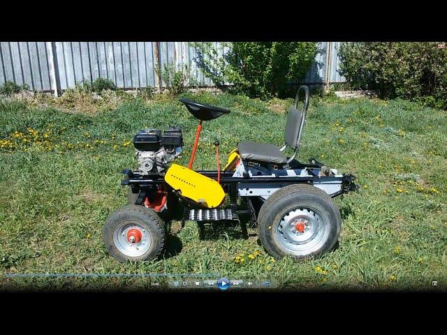 Homemade MINI-TRACTOR and its work.