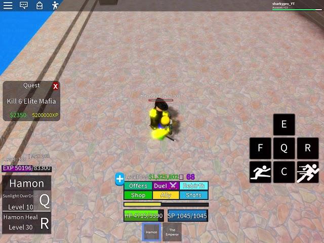 Killer queen and emperor showcase (godly at grinding) JOJO blox