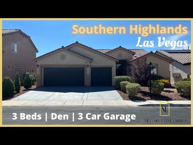 Las Vegas | Southern Highlands | 1 Story | 2347 SF | 3 BD | Den | 3 CG