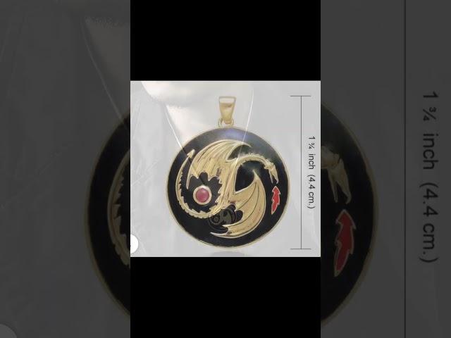 Yin Yang Dragon Gold Vermeil Pendant by Oberon Zel Follow us to see more #pendant #jewelry