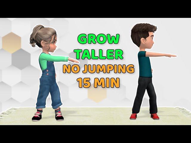 15-MIN KIDS WORKOUT TO GROW TALLER - NO JUMPING