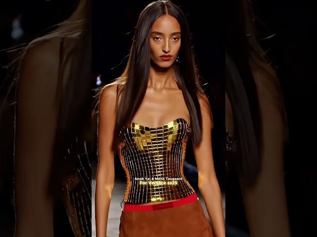 Stunning️ Versace ss2025 #monatougaard #anokyai #supermodel #fashion