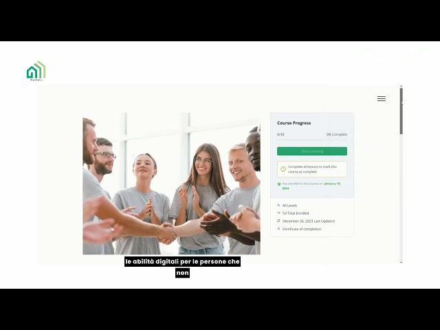 Esercitazione sulla piattaforma di formazione online del progetto Digi4You