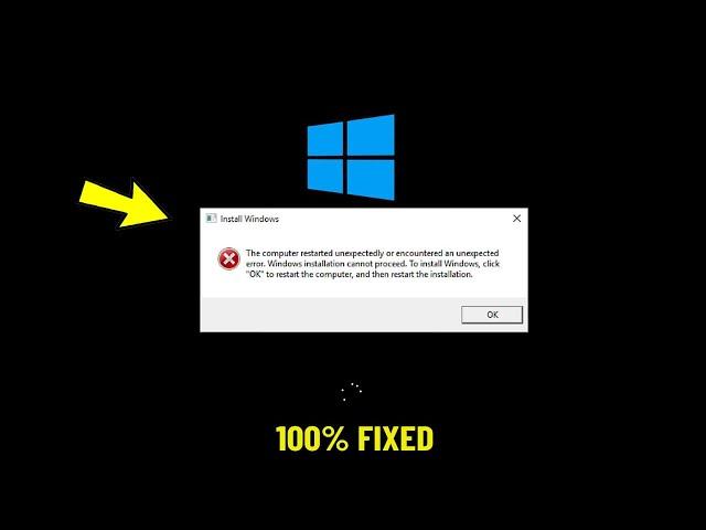 Fix The computer restarted unexpectedly or encountered an unexpected error Windows 10/11/7 ️