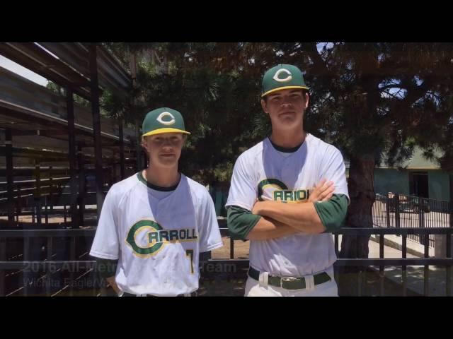 Carroll's Jacob Ensz, McCae Allen named to 2016 Wichita Eagle/VarsityKansas.com All-Metro baseball