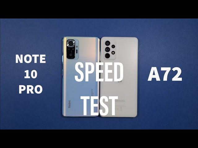 Xiaomi Redmi Note 10 Pro vs Samsung A72 Speed Test