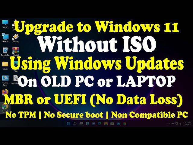 Upgrade Windows 10 to Windows 11 Without ISO Using Windows Update on OLD PC | Laptop