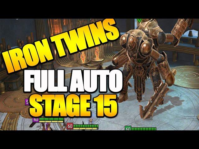 IRON TWINS STAGE 15 FULL AUTO ON ALL AFFINITIES - TOO EASY | Raid: Shadow Legends