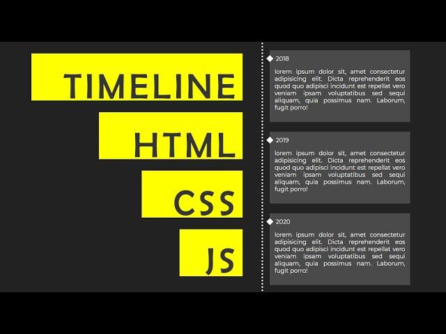 Timeline HTML CSS JavaScript | How To Create a Vertical Timeline Using HTML & CSS | HTML CSS JS