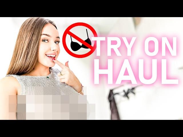 [4K] TRY ON HAUL IN MALL | GET READY WITH ME | CHALLENGE WITH SHEER TOPS