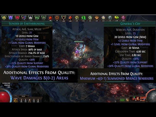 POE 3.23 ~ Sunder of Earthbreaking @80% quality + GC 9xWarriors