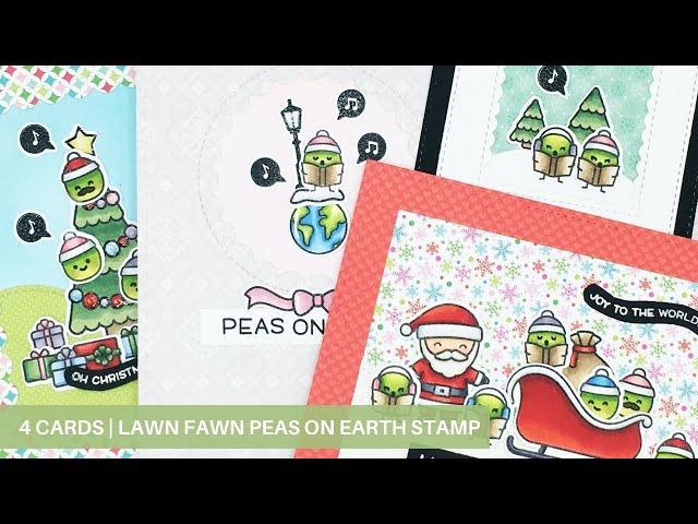 4 Cards | Lawn Fawn Peas on Earth