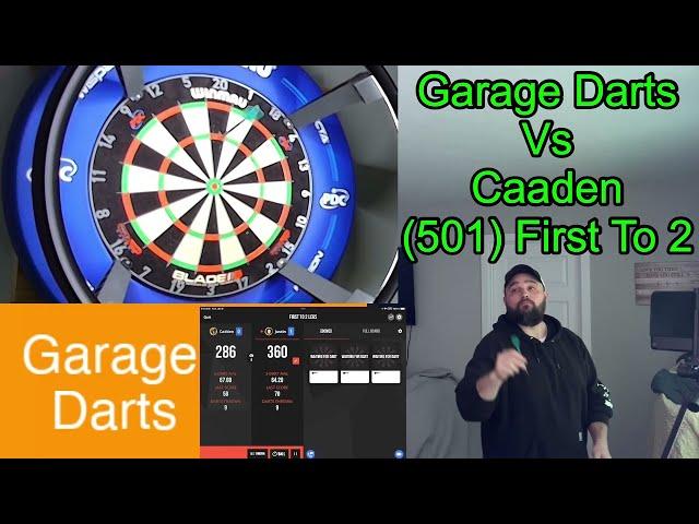 Garage Darts vs Caden On Target Omni Auto Scoring System With First Ton80 In Online Game Play