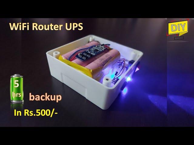 WiFi Router UPS -DIY | Router UPS with 5 hours Backup | DIY community