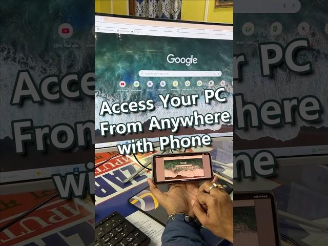  Access your pc in your phone from anywhere in world  Access your pc remotely #shorts #ytshorts