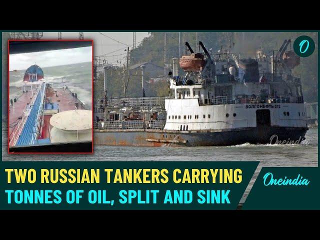 SHOCKING Video| Two Russian Oil Tankers Split in Two by Fierce Waves, 13 Sailors Fight for Survival