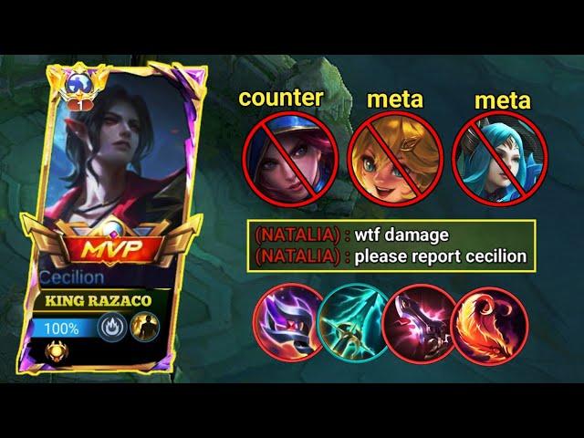 NEW CECILION BRUTAL 1 HIT DELETE BUILD 100% OVERPOWER I MLBB