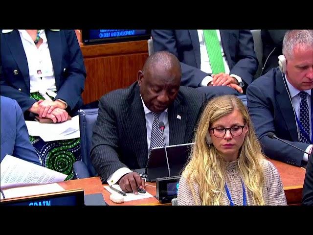 President Cyril Ramaphosa addresses the Climate Ambition Summit