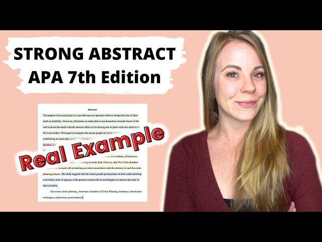 How to Write a GOOD ABSTRACT for Student Papers