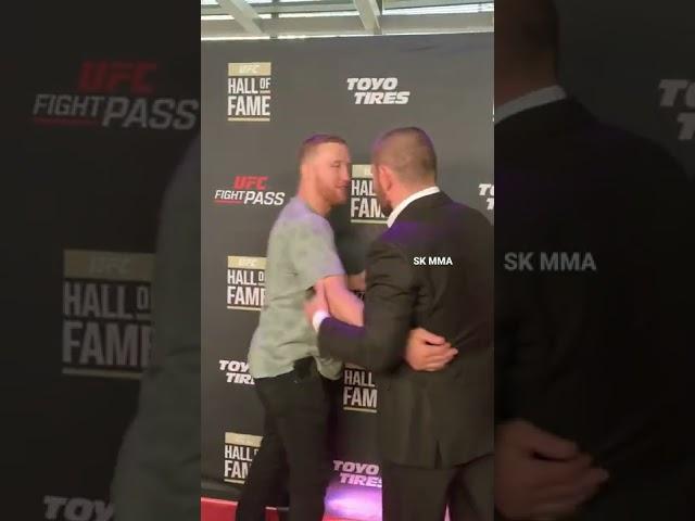 Khabib and Justin gaethje met once again #shorts #khabib