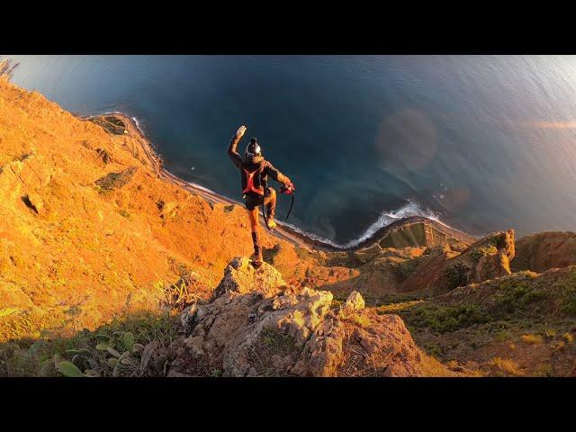 Cabo Girào Skywalk | wingsuit BASE | Madeira Island | 4K