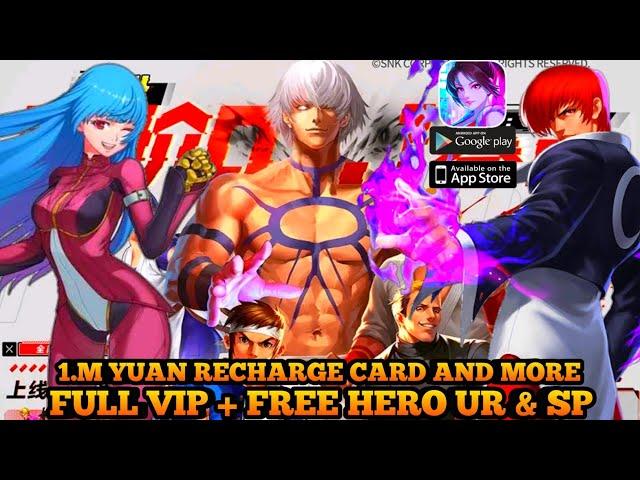 UPDATE KOF SNK ALL STAR RPG PSERVER - VIP15 + 100K YUAN CARD + FREE HERO UR & SP + FULL DIAMOND