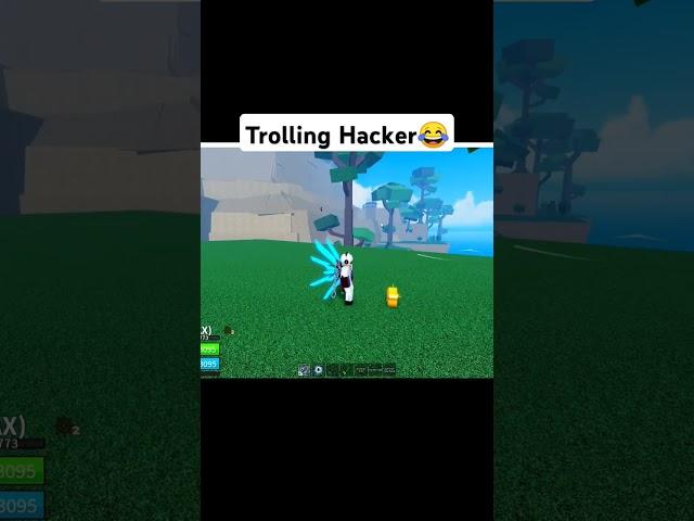 Trolling Hacker With Drop Fruit - Blox Fruits