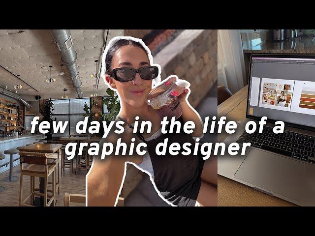 DAY IN THE LIFE OF A GRAPHIC DESIGNER | client logo designs and summer vibes