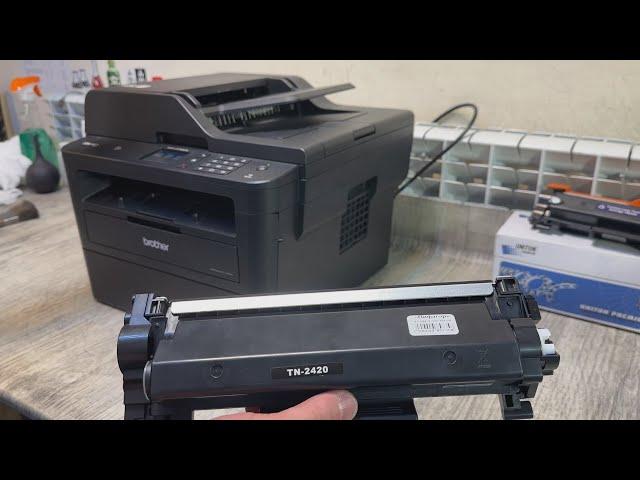 BROTHER MFC-L2750dw Toner reset. Reset drum. Cartridge. How to set the reset gear