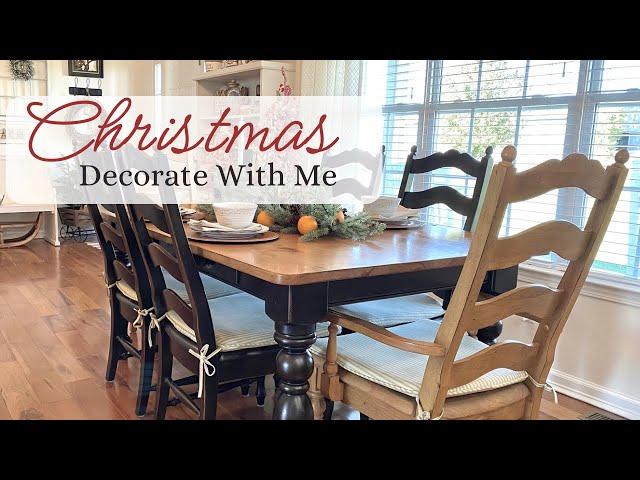 2024 CHRISTMAS FARMHOUSE DINING ROOM WOODLAND RUSTIC