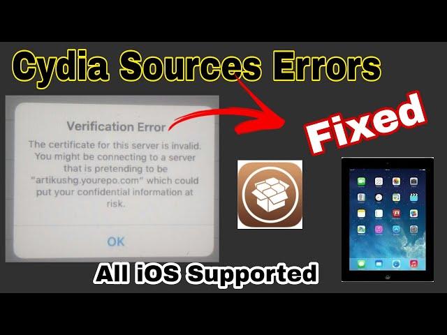 How to Fix Cydia Source Certificate invalid error Cydia Source error Cydia Error Solved Cydia Errors