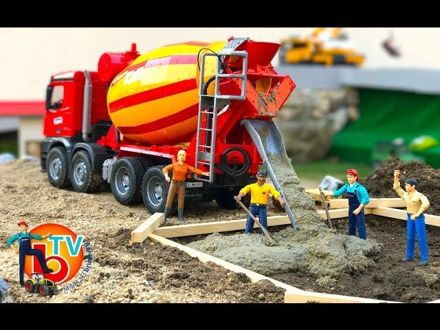 BRUDER TRUCK Construction Company! Cement mixer Mercedes Benz