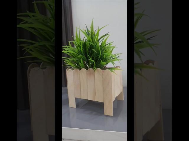 Wate box DIY | @Manil87 #shorts #diy #art #waste #box #easycraft #pot #icecreamstickcraftideas