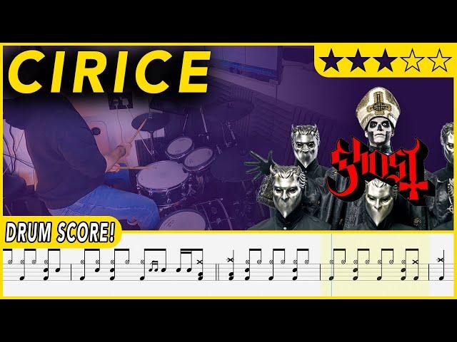 Cirice - Ghost | DRUM SCORE Sheet Music Play-Along | DRUMSCRIBE