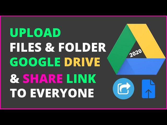 How to Upload Files in Google Drive and Share Link (with Everyone) | 2024