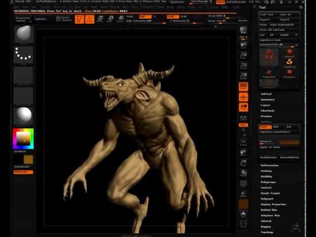 zbrush 4r6 turntable/my monster