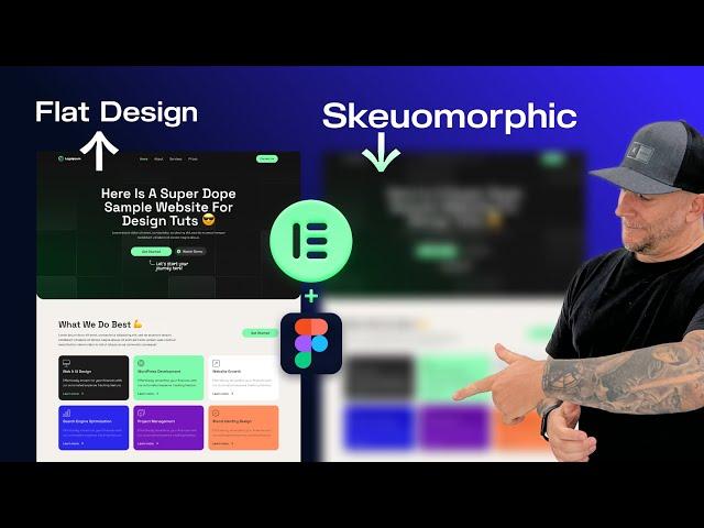 Skeuomorphic Buttons & Cards in Elementor