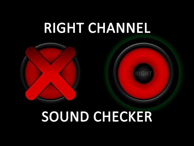 (▶️ONLY RIGHT CHANNEL▶️) 1 MINUTE - Audio Stereo Test for Speakers / Headphones