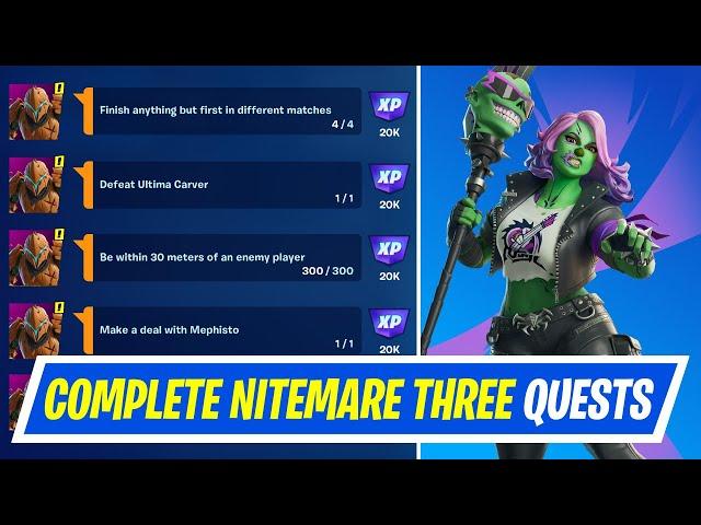 Fortnite Complete Battle Royale Nitemare Three Quests - How to EASILY Complete Fortnitemares Quests