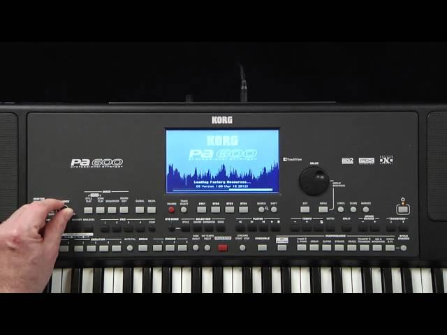 Korg Pa600 Video Manual -- Part 1: Introduction and Navigation