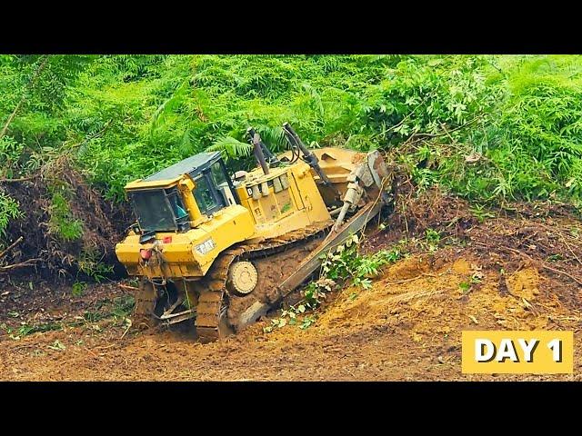 The easiest way to clean abandoned plantations using a dozer, CAT D7R is the most Suitable Dozer