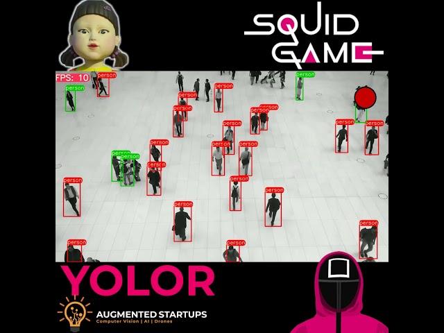 Squid Game - Red Light Green Light using YOLOR + DeepSORT | OpenCV Python