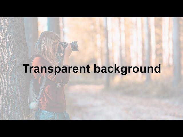 Transparent Background HTML CSS | CSS Opacity