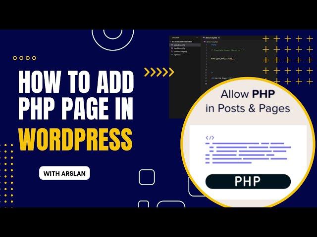 How to add a PHP page in WordPress